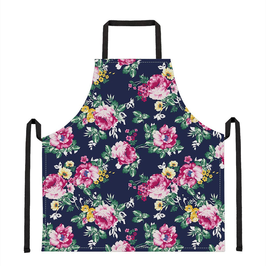 Vintage Blossom Floral Pattern Print Apron
