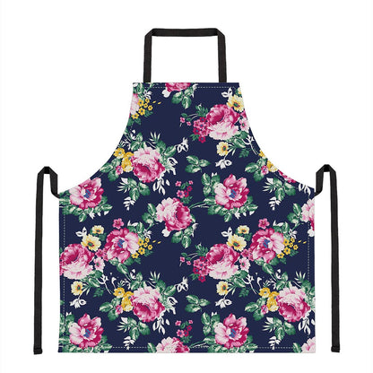 Vintage Blossom Floral Pattern Print Apron