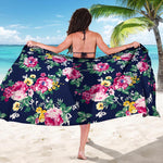 Vintage Blossom Floral Pattern Print Beach Sarong Wrap