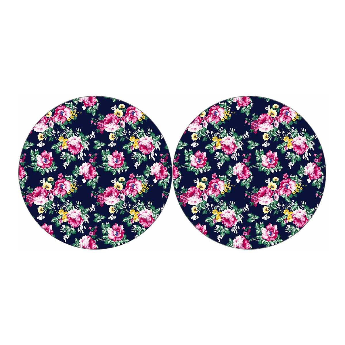Vintage Blossom Floral Pattern Print Car Coasters