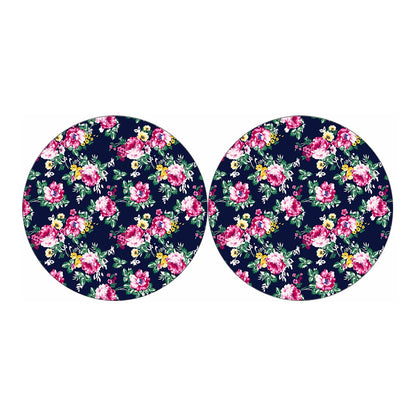 Vintage Blossom Floral Pattern Print Car Coasters