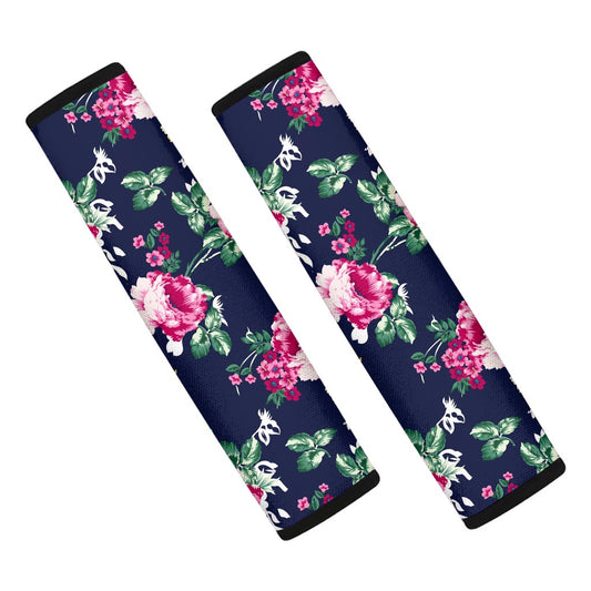 Vintage Blossom Floral Pattern Print Car Seat Belt Covers