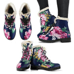Vintage Blossom Floral Pattern Print Comfy Boots GearFrost