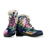 Vintage Blossom Floral Pattern Print Comfy Boots GearFrost