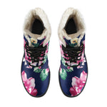 Vintage Blossom Floral Pattern Print Comfy Boots GearFrost