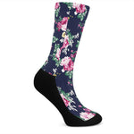 Vintage Blossom Floral Pattern Print Crew Socks