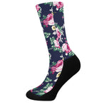 Vintage Blossom Floral Pattern Print Crew Socks