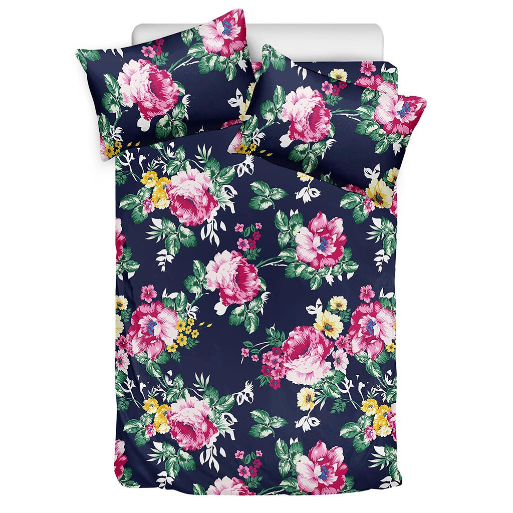 Vintage Blossom Floral Pattern Print Duvet Cover Bedding Set