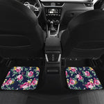 Vintage Blossom Floral Pattern Print Front and Back Car Floor Mats