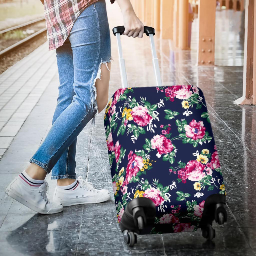 Vintage Blossom Floral Pattern Print Luggage Cover GearFrost