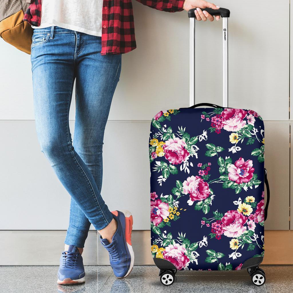 Vintage Blossom Floral Pattern Print Luggage Cover GearFrost