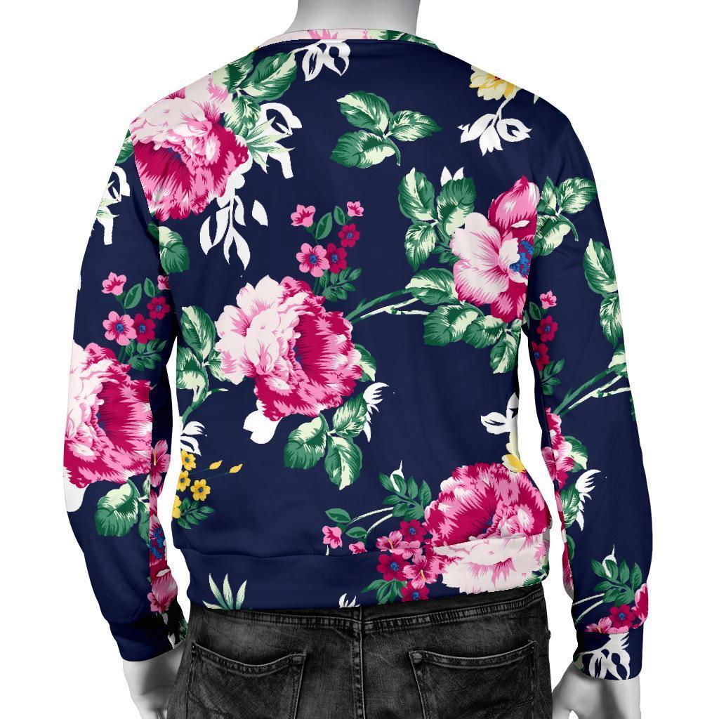 Vintage Blossom Floral Pattern Print Men's Crewneck Sweatshirt GearFrost
