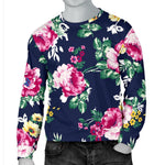 Vintage Blossom Floral Pattern Print Men's Crewneck Sweatshirt GearFrost