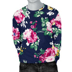 Vintage Blossom Floral Pattern Print Men's Crewneck Sweatshirt GearFrost