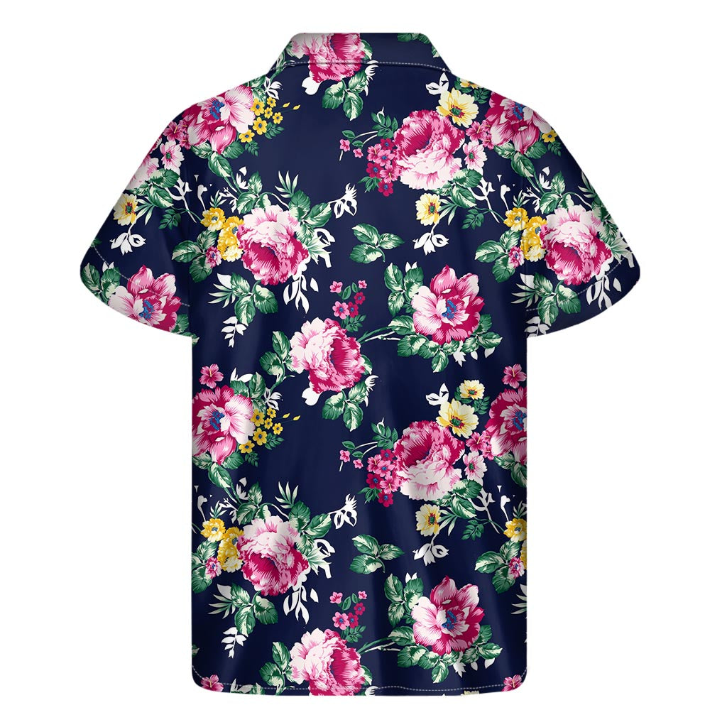 Vintage Blossom Floral Pattern Print Men's Short Sleeve Shirt