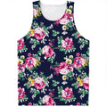 Vintage Blossom Floral Pattern Print Men's Tank Top