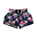 Vintage Blossom Floral Pattern Print Muay Thai Boxing Shorts