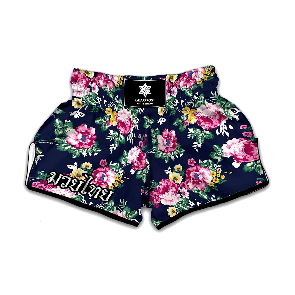 Vintage Blossom Floral Pattern Print Muay Thai Boxing Shorts