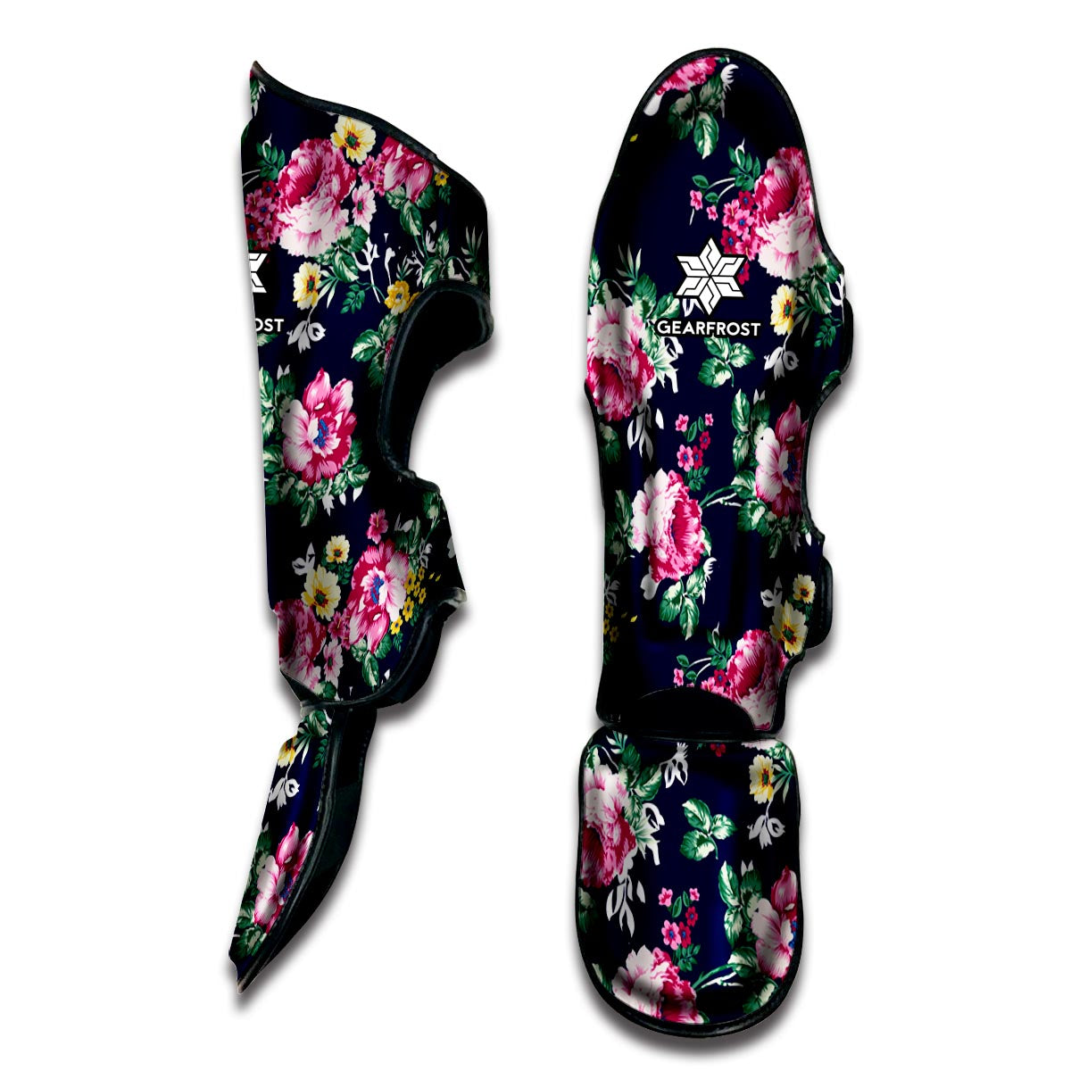 Vintage Blossom Floral Pattern Print Muay Thai Shin Guard