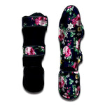 Vintage Blossom Floral Pattern Print Muay Thai Shin Guard