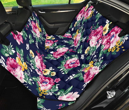 Vintage Blossom Floral Pattern Print Pet Car Back Seat Cover