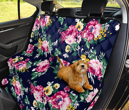 Vintage Blossom Floral Pattern Print Pet Car Back Seat Cover