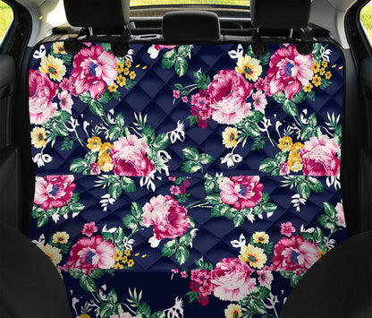 Vintage Blossom Floral Pattern Print Pet Car Back Seat Cover