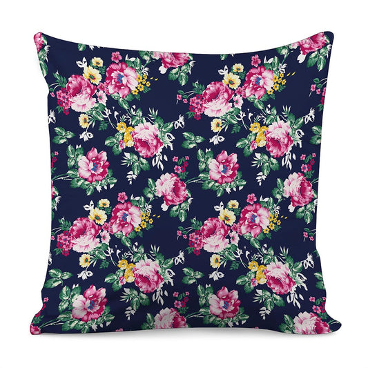 Vintage Blossom Floral Pattern Print Pillow Cover