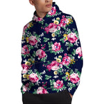 Vintage Blossom Floral Pattern Print Pullover Hoodie