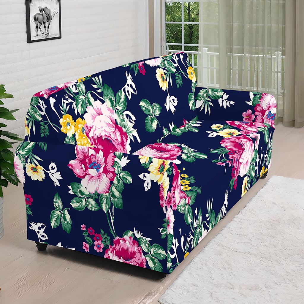 Vintage Blossom Floral Pattern Print Sofa Cover