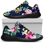 Vintage Blossom Floral Pattern Print Sport Shoes GearFrost