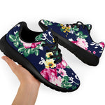 Vintage Blossom Floral Pattern Print Sport Shoes GearFrost