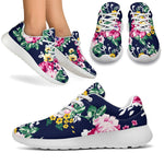 Vintage Blossom Floral Pattern Print Sport Shoes GearFrost