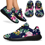 Vintage Blossom Floral Pattern Print Sport Shoes GearFrost