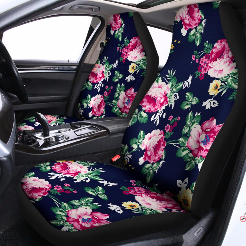 Vintage Blossom Floral Pattern Print Universal Fit Car Seat Covers
