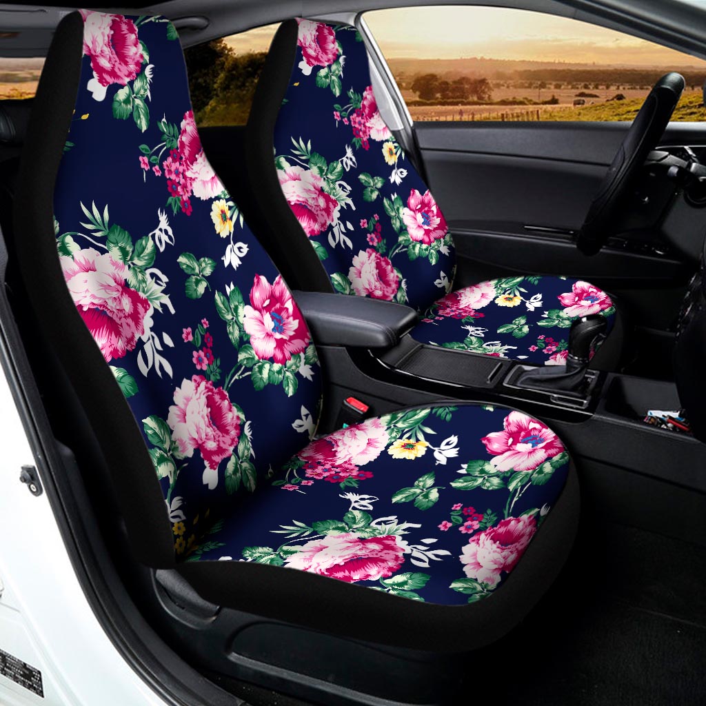 Vintage Blossom Floral Pattern Print Universal Fit Car Seat Covers