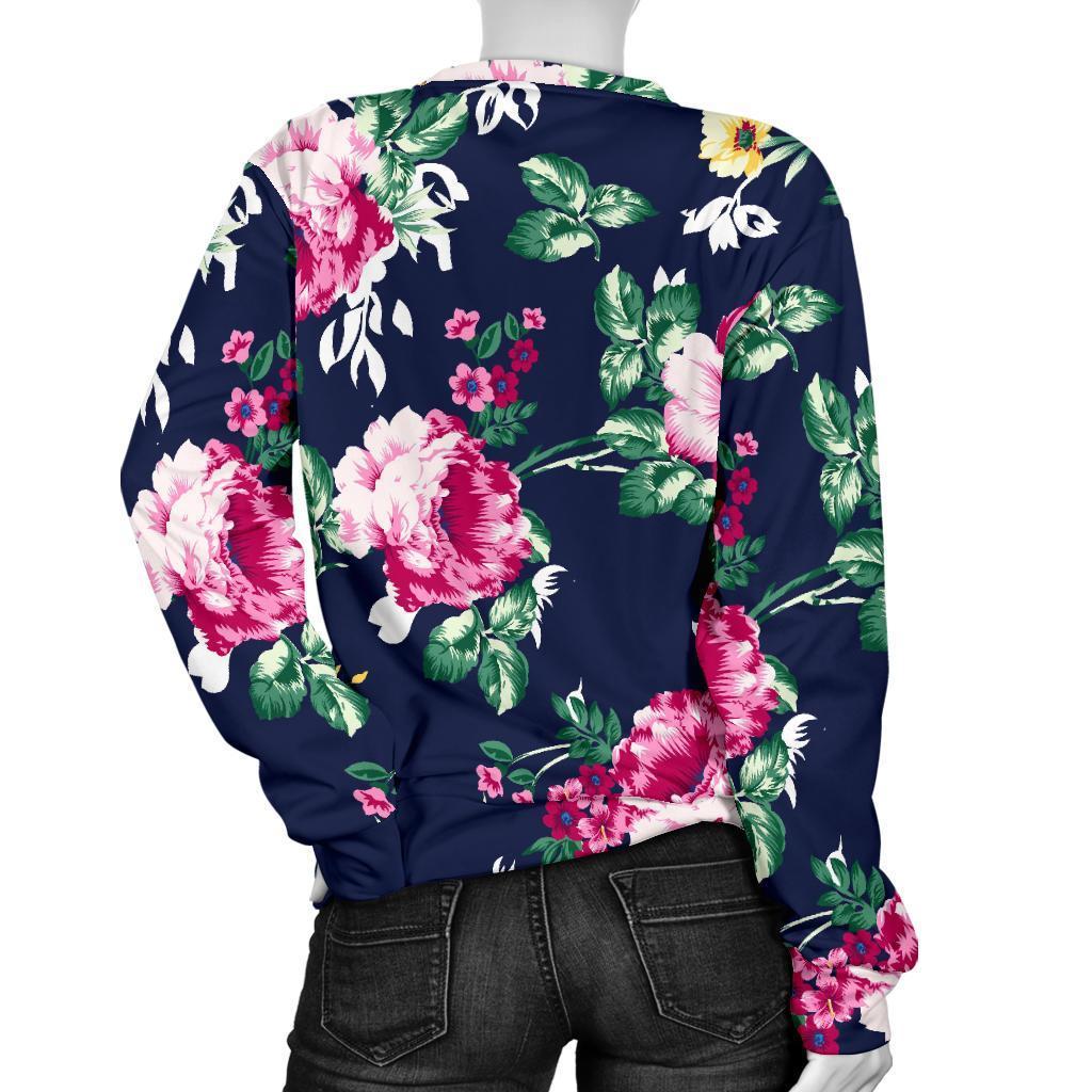 Vintage Blossom Floral Pattern Print Women's Crewneck Sweatshirt GearFrost