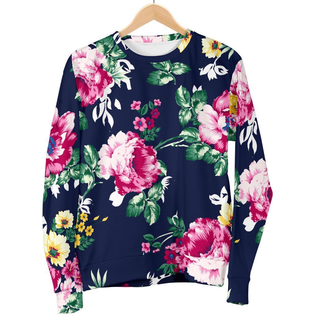 Vintage Blossom Floral Pattern Print Women's Crewneck Sweatshirt GearFrost
