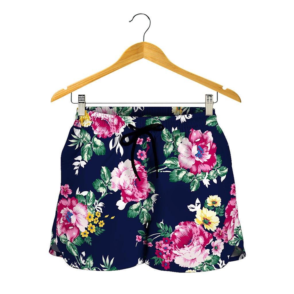 Vintage Blossom Floral Pattern Print Women's Shorts