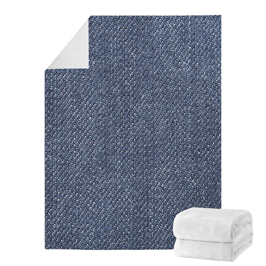 Vintage Blue Denim Jeans Print Blanket