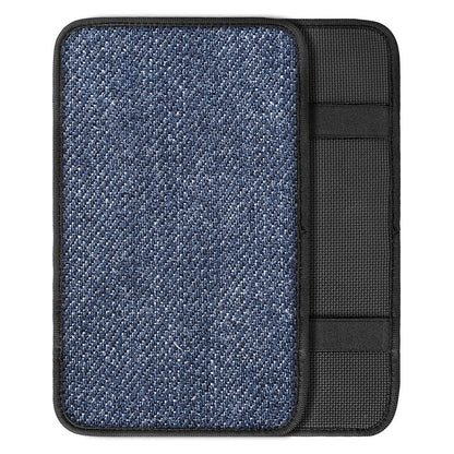 Vintage Blue Denim Jeans Print Car Center Console Cover