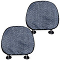 Vintage Blue Denim Jeans Print Car Headrest Covers