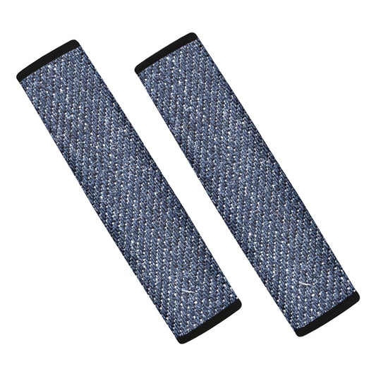 Vintage Blue Denim Jeans Print Car Seat Belt Covers