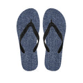 Vintage Blue Denim Jeans Print Flip Flops