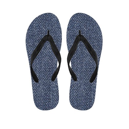 Vintage Blue Denim Jeans Print Flip Flops