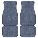 Vintage Blue Denim Jeans Print Front and Back Car Floor Mats