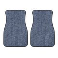 Vintage Blue Denim Jeans Print Front Car Floor Mats