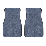 Vintage Blue Denim Jeans Print Front Car Floor Mats