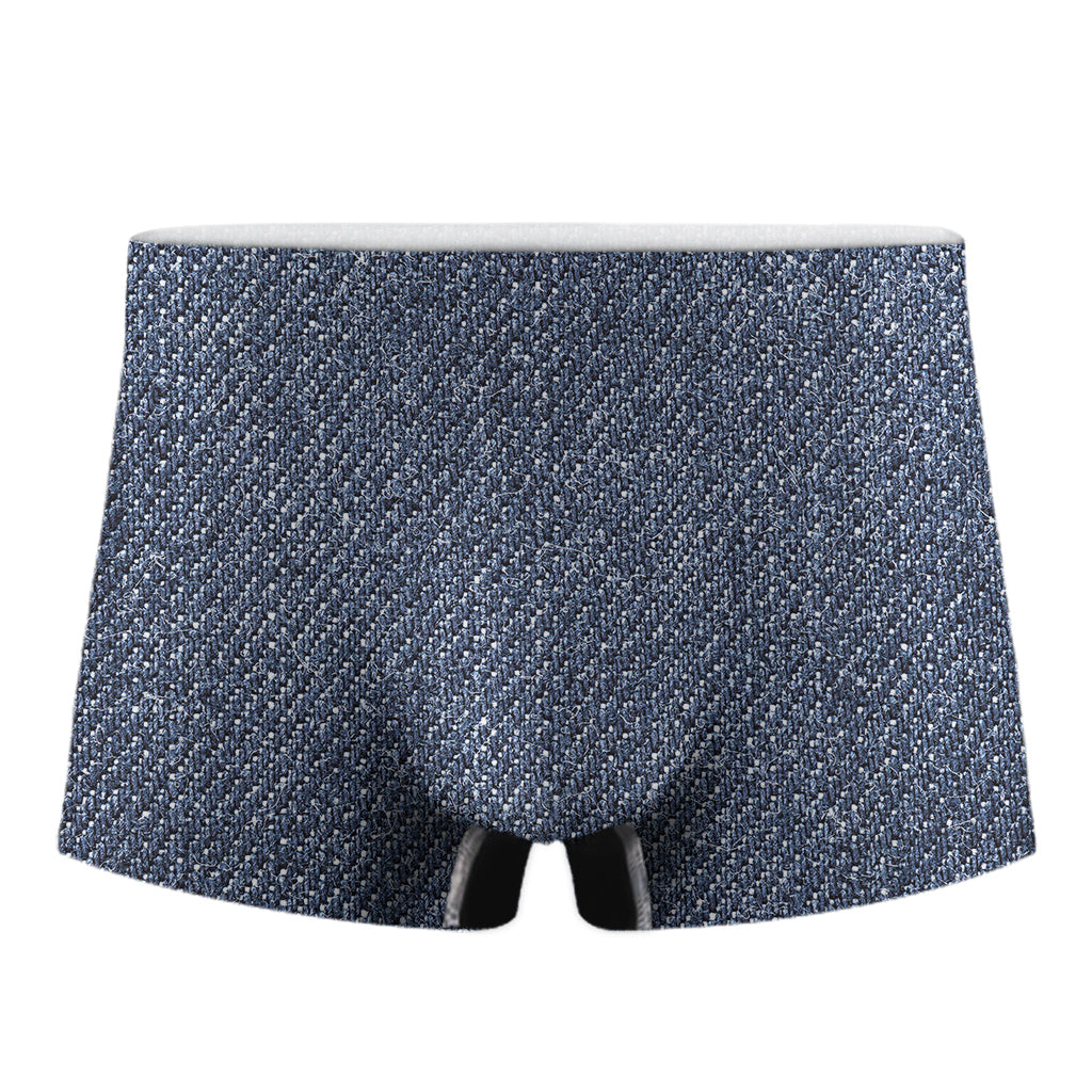 Vintage Blue Denim Jeans Print Men's Boxer Briefs