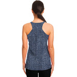Vintage Blue Denim Jeans Print Women's Racerback Tank Top